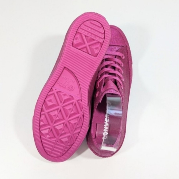 Converse CTAS OX Fuchsia Pink Glitter Sneaker Women's 6 - Picture 5 of 6